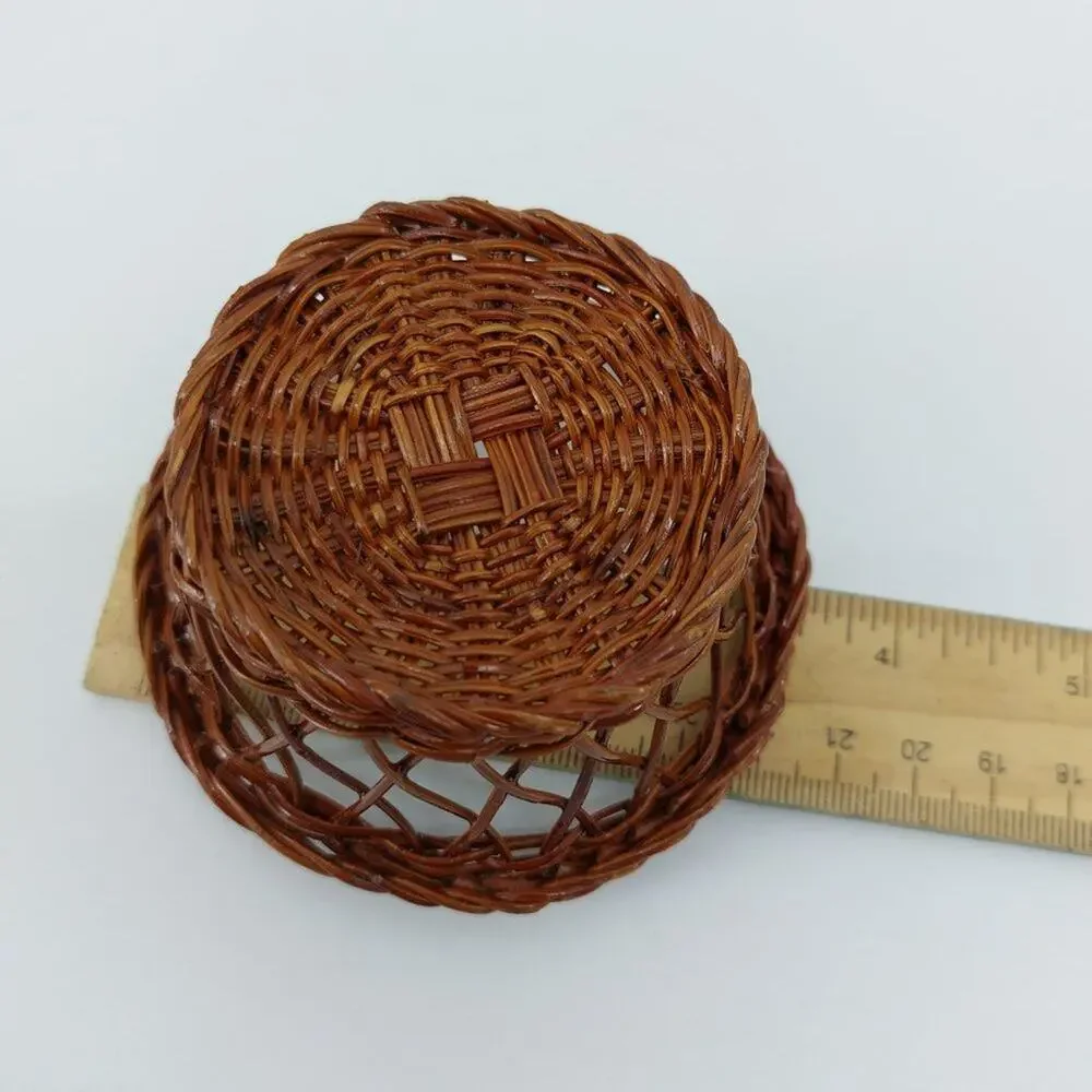 Extra Mini Weaved Basket Style Woven Wicker Small Basket 3.5